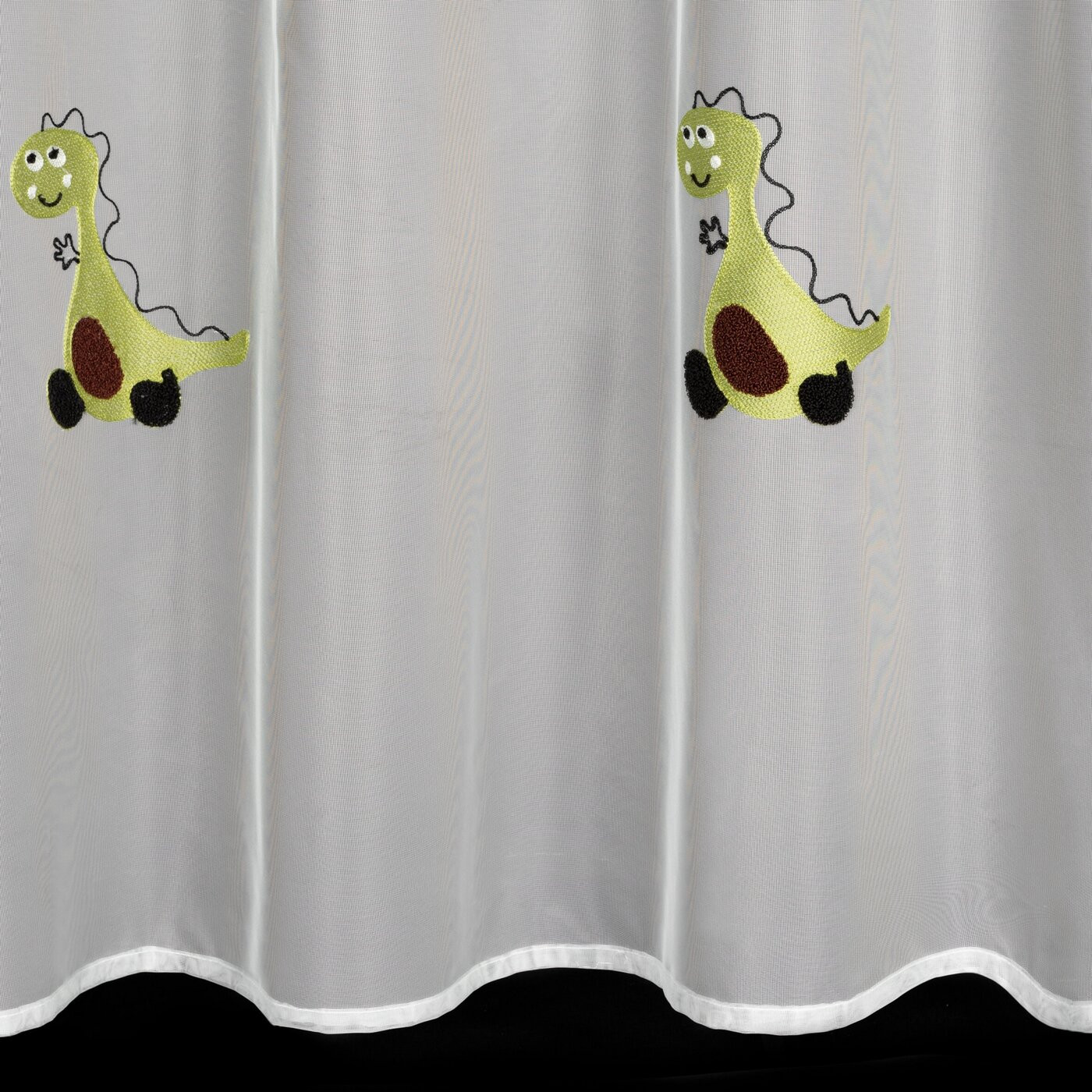 Hotová záclona DINO bílá - na průchodkách