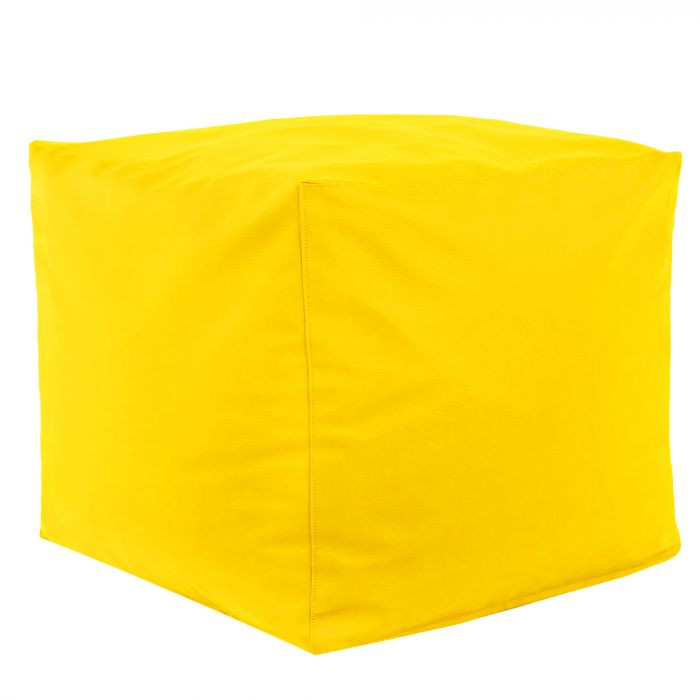 Taburetka CUBO ekokůže žlutá