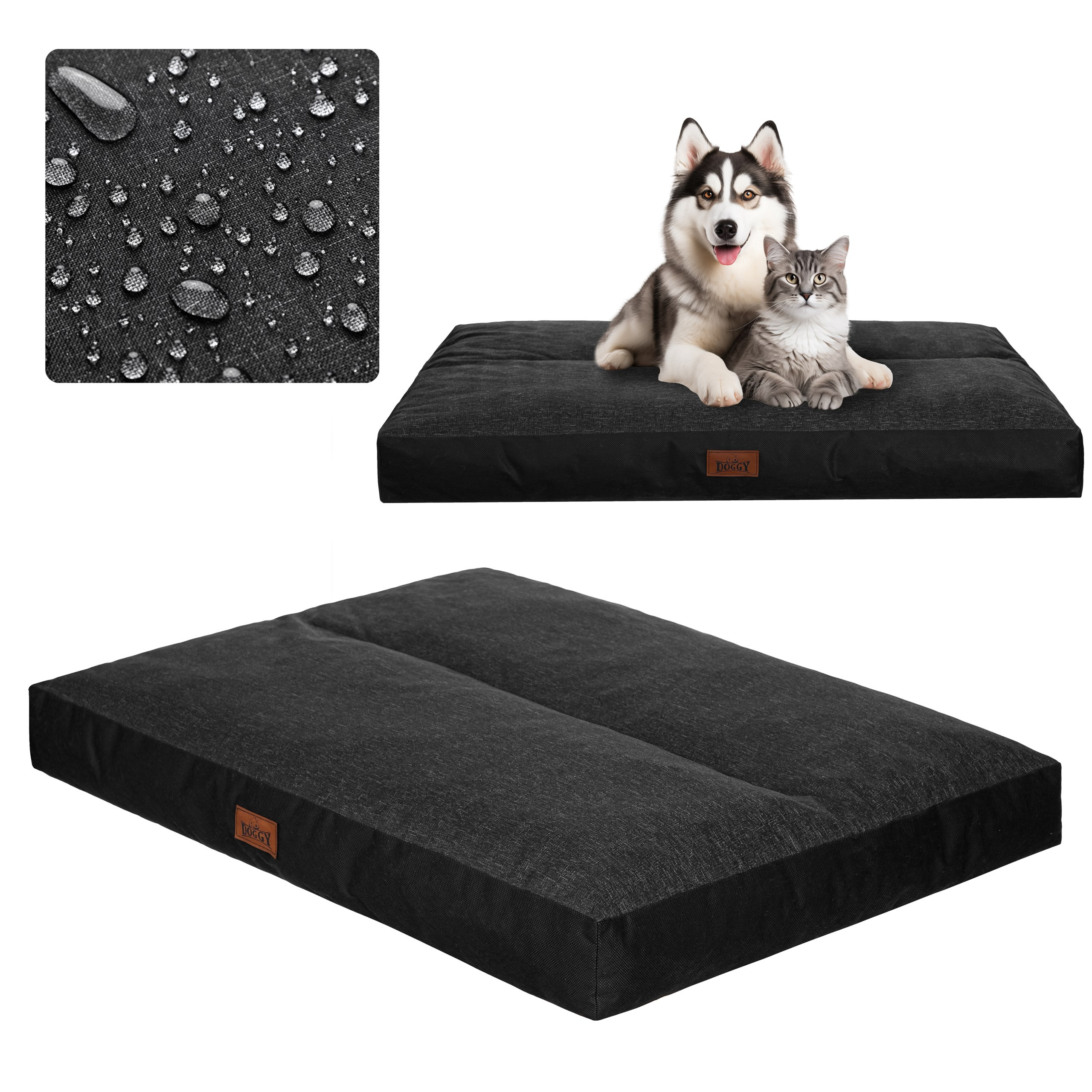 Matrace obdélníková L černý ekolen