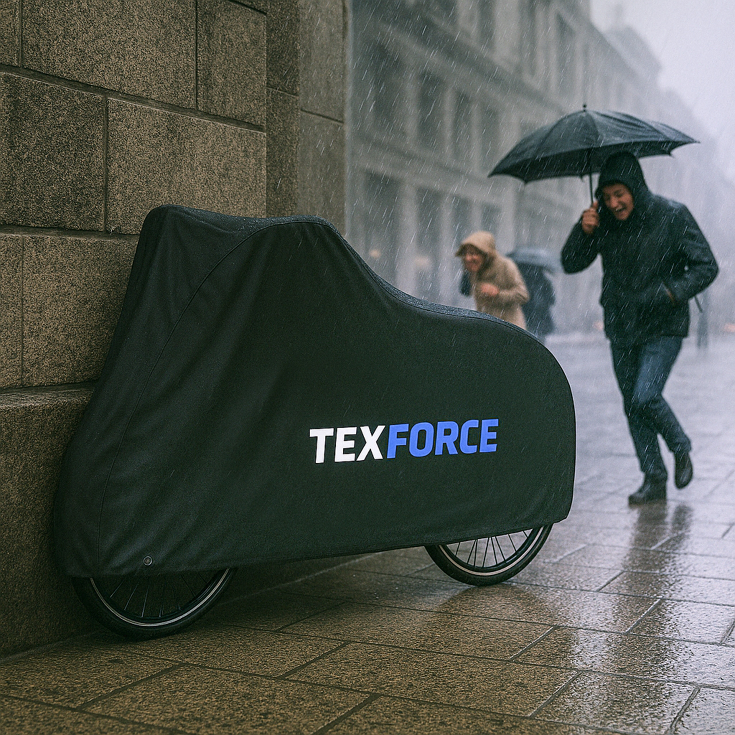 Ochranná plachta na kolo TEXFORCE stříbrná / černá