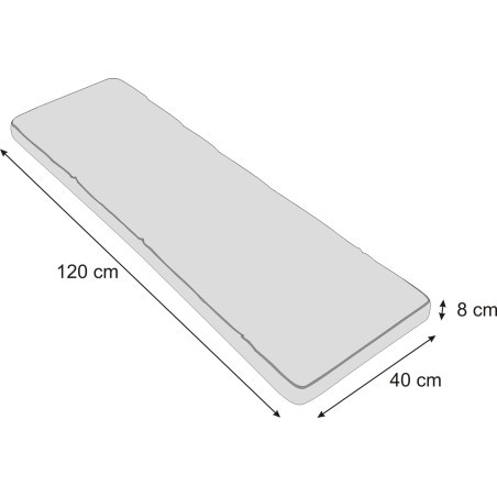 Zahradní polštář na lavičku ETNA 120x40 cm, modrá tráva