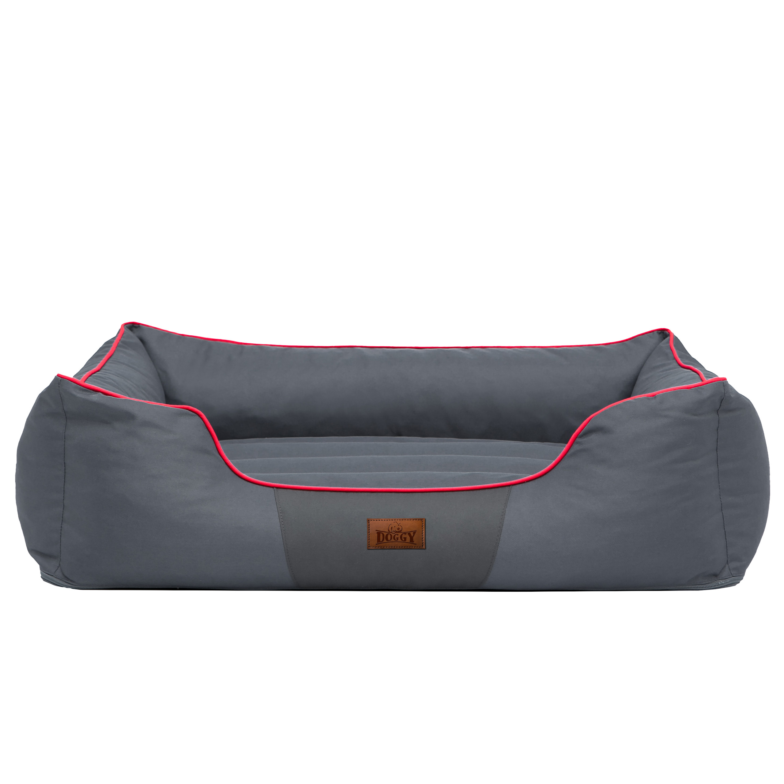 Pelíšek Comfort XXL šedý / červený