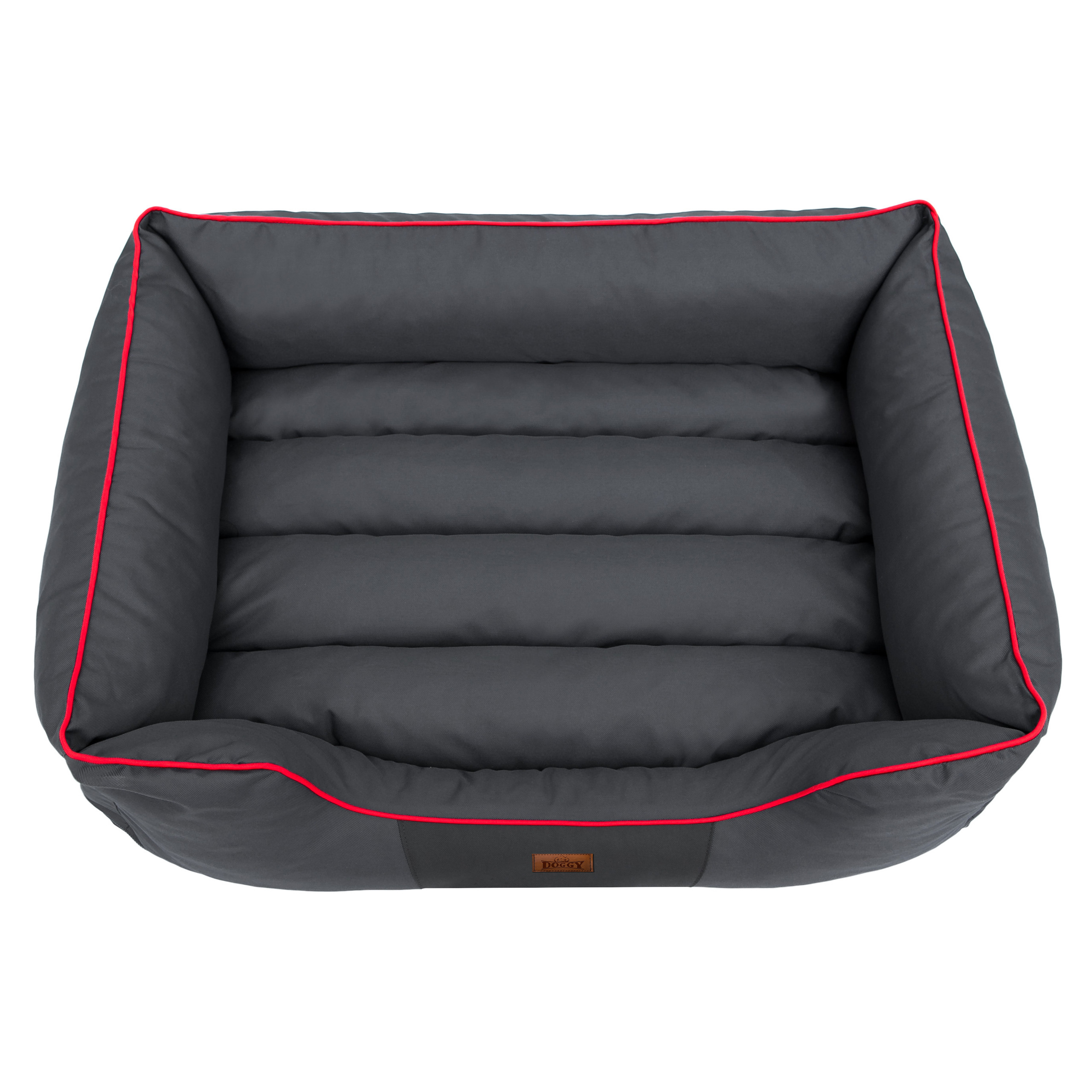 Pelíšek Comfort XXL šedý / červený