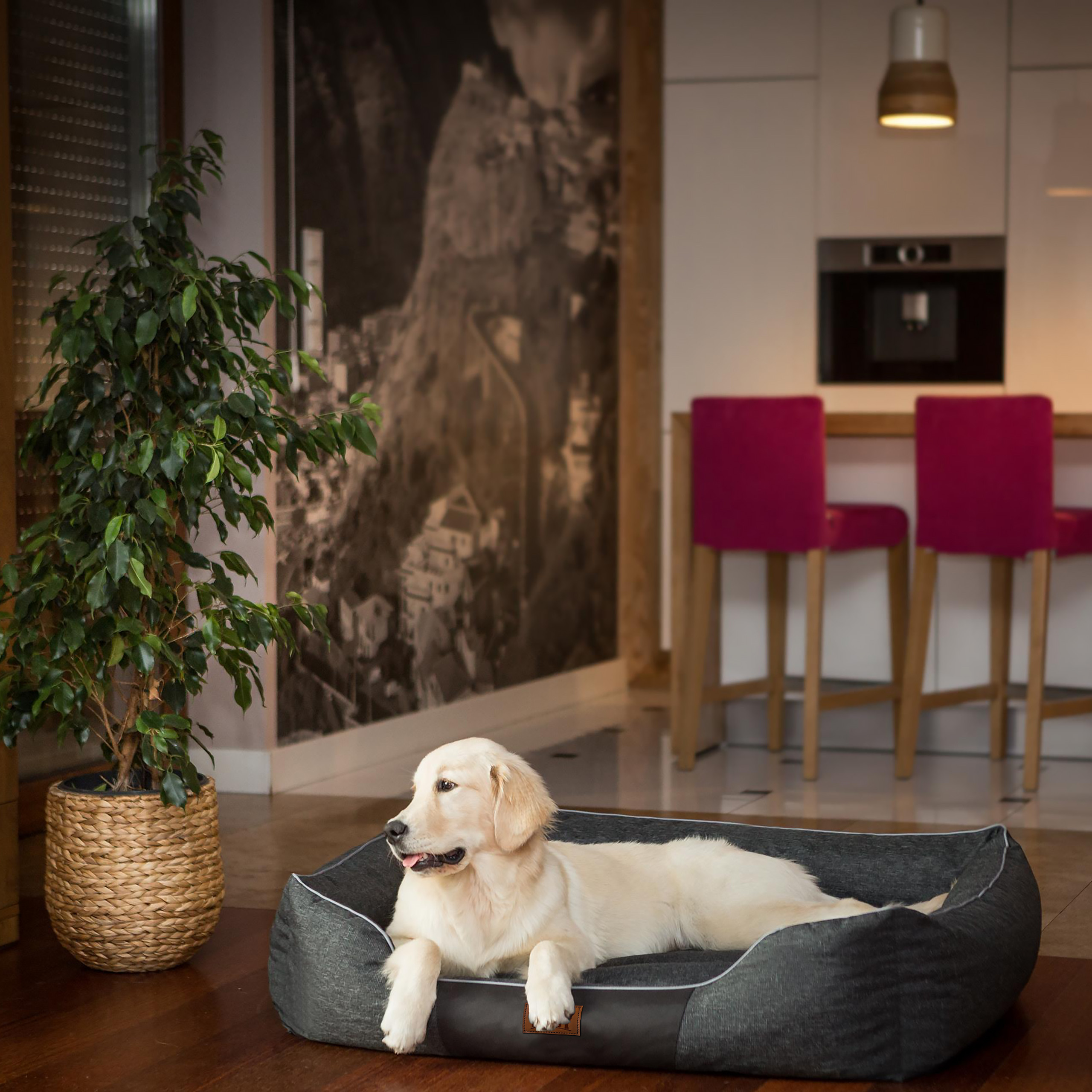 Pelíšek COMFORT XL černý ekolen