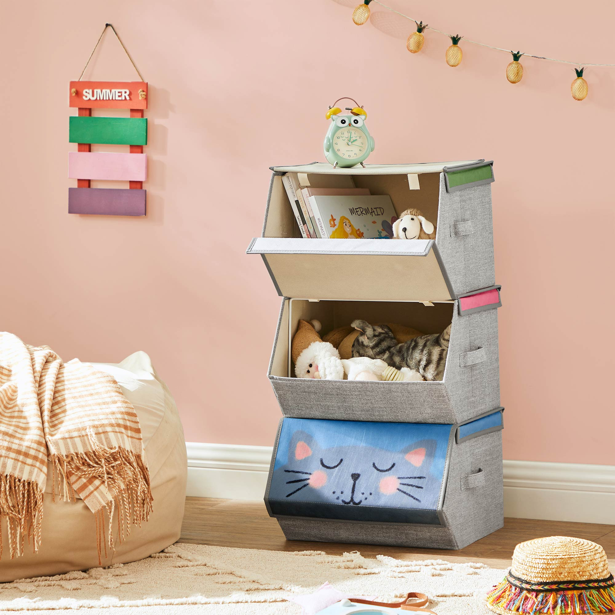 Dětské stohovatelné boxy na hračky RFB760P01