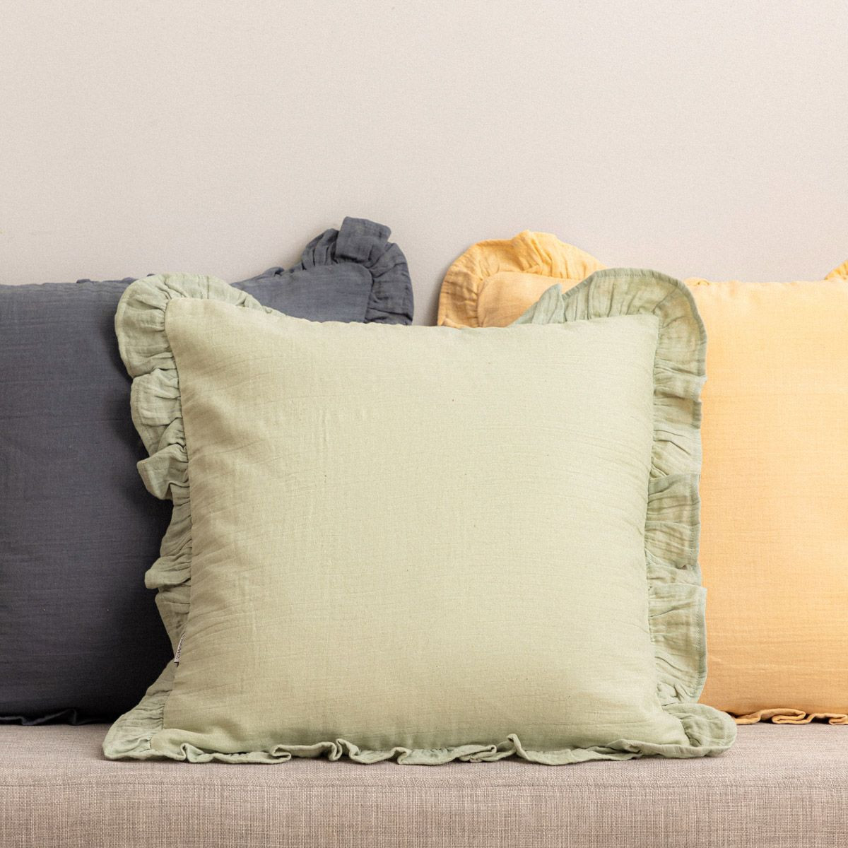 Povlak na polštář ELIN mušelínový, pistáciový 840642