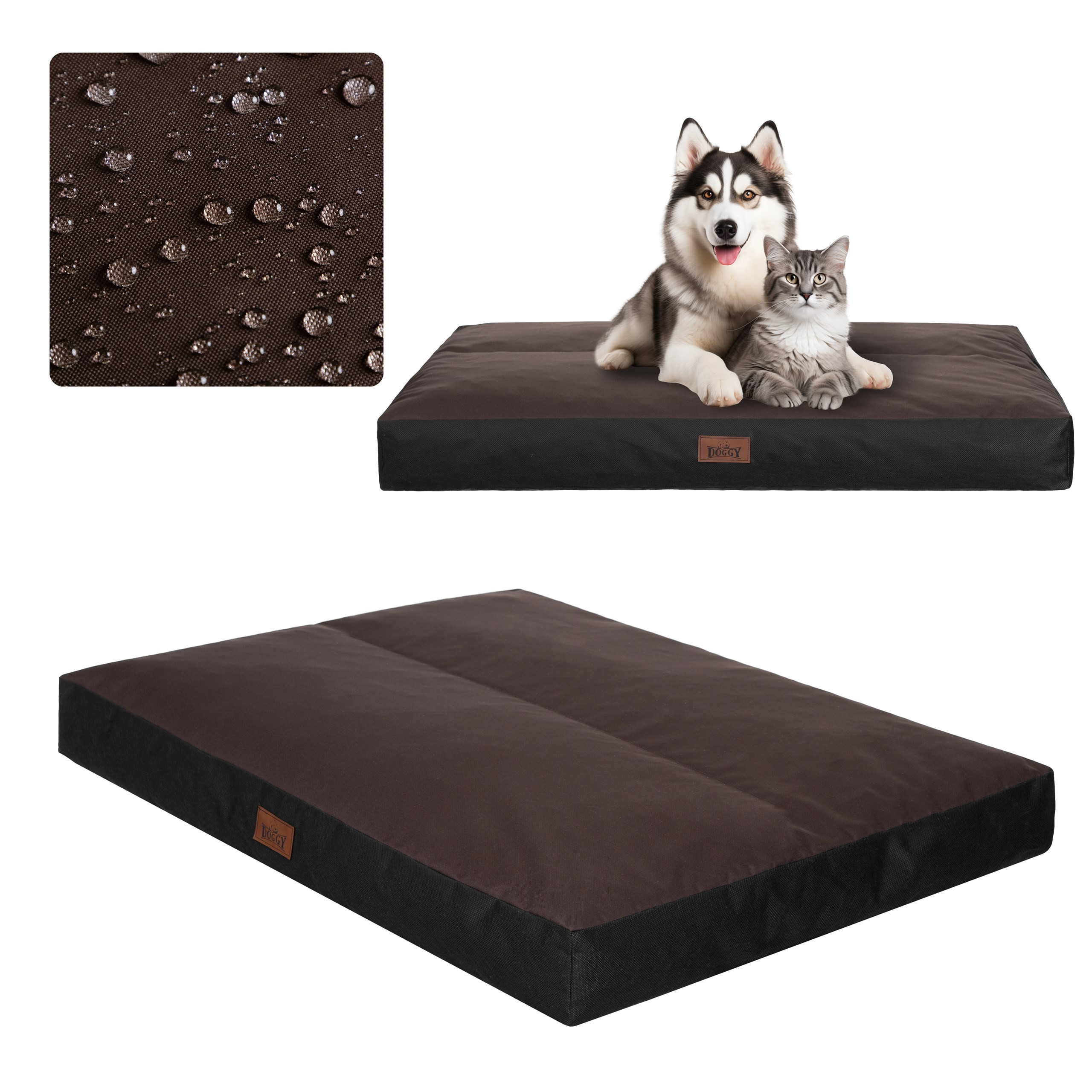 Obdélníkový matrac L tmavě hnědý