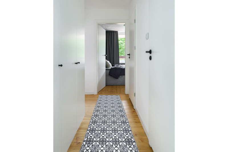 Běhoun ARGENT květy - W4949 bílý / šedý
