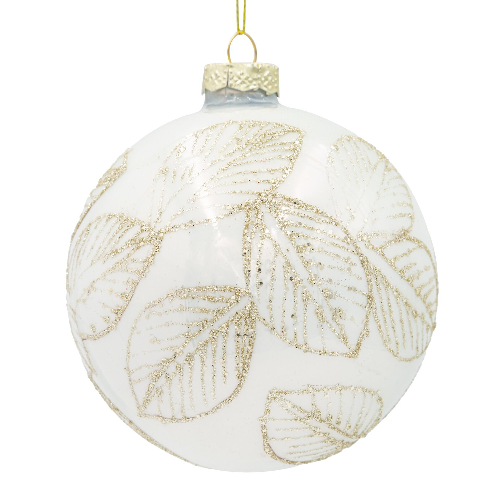 Závěsná vánoční dekorace CHRISTMAS 522 zlatá / bílá (4 ks)
