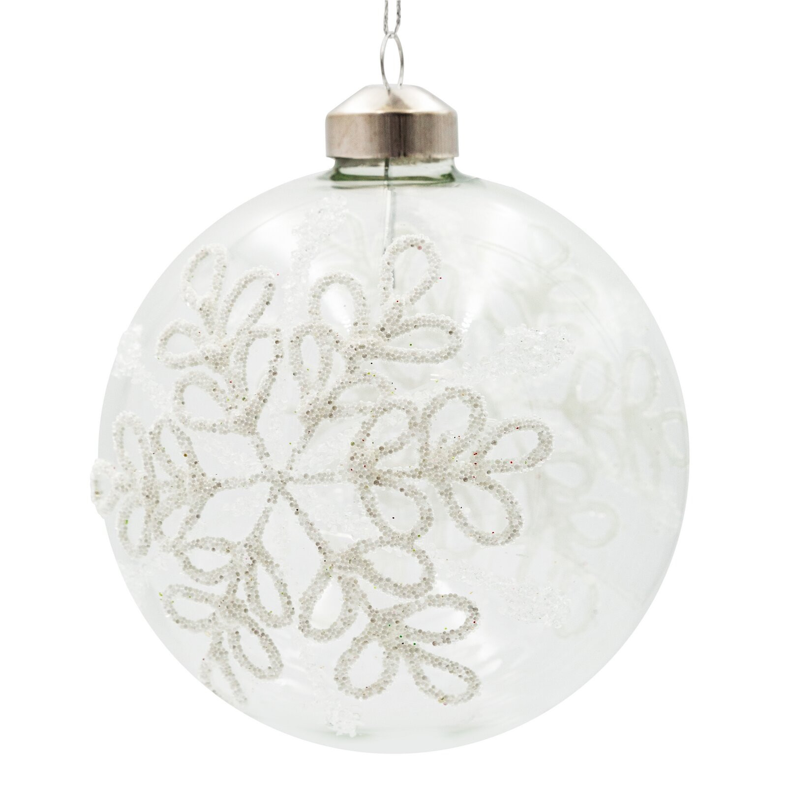 Závěsná vánoční dekorace CHRISTMAS 538 bílá (4 ks)