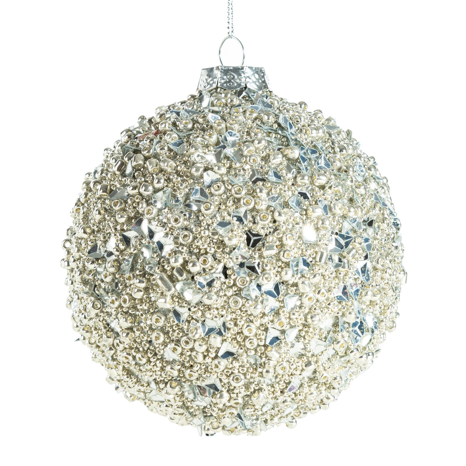 Závěsná vánoční dekorace CHRISTMAS 537 zlatá / stříbrná (4 ks)