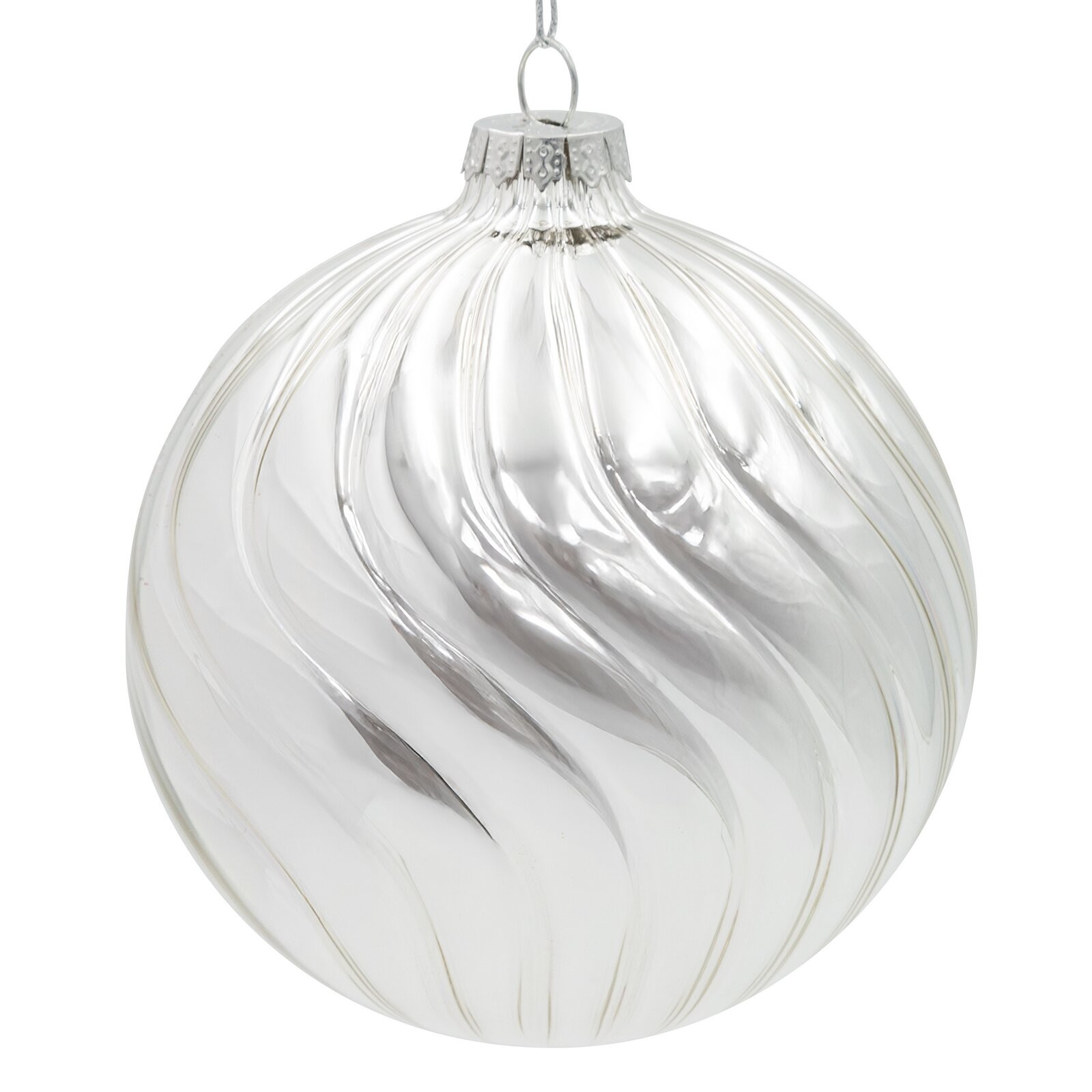 Závěsná vánoční dekorace CHRISTMAS 580 stříbrná (4 ks)