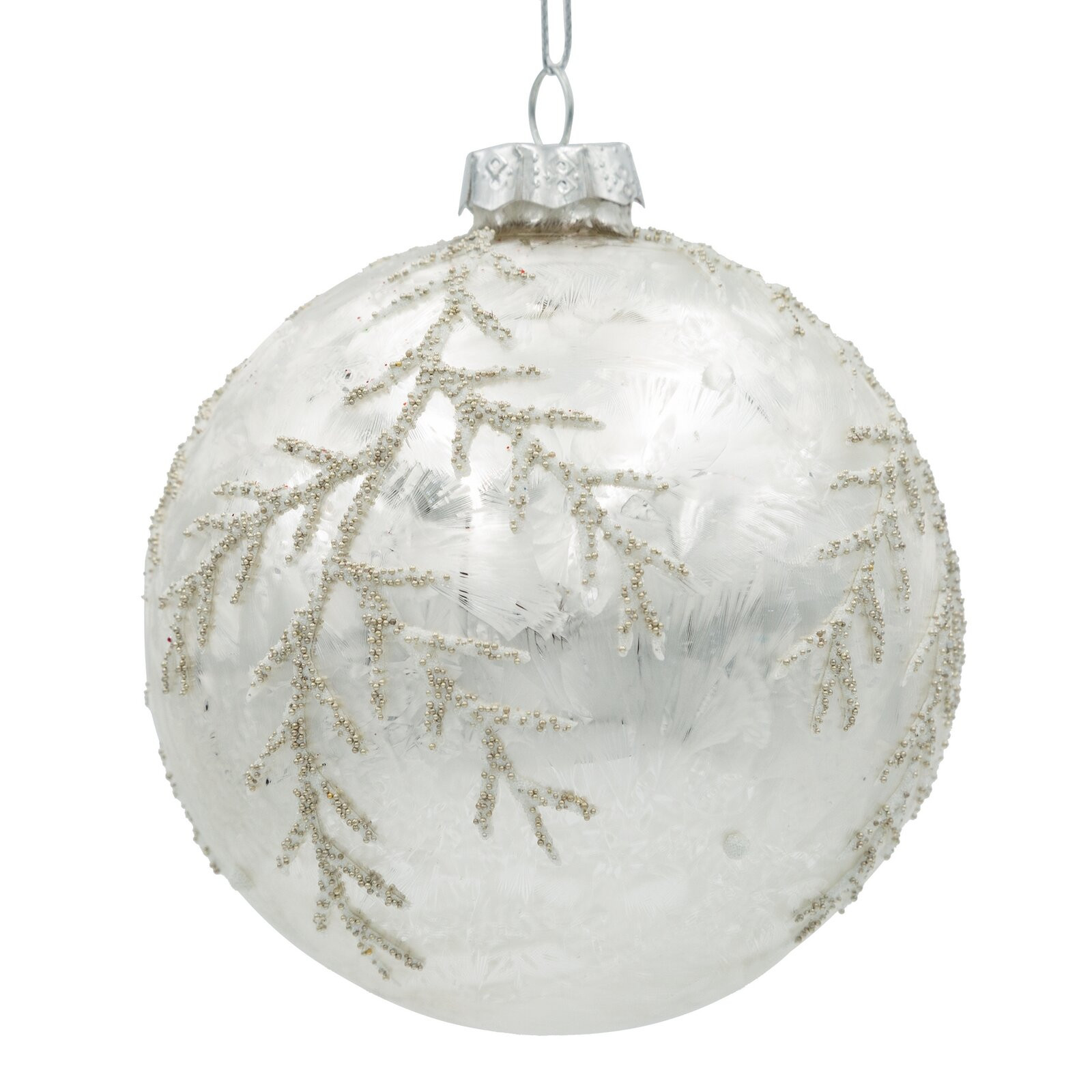 Závěsná vánoční dekorace CHRISTMAS 549 stříbrná (4 ks)