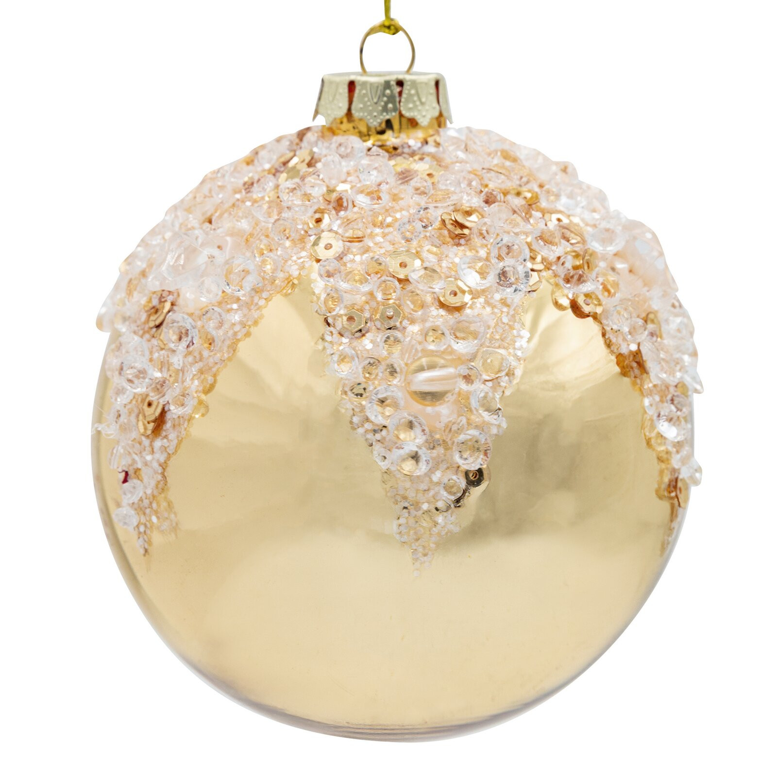 Závěsná vánoční dekorace CHRISTMAS 573 zlatá (4 ks)