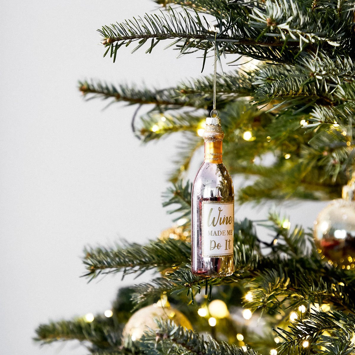 Vánoční ozdoba GLASSO vínová láhev 861661