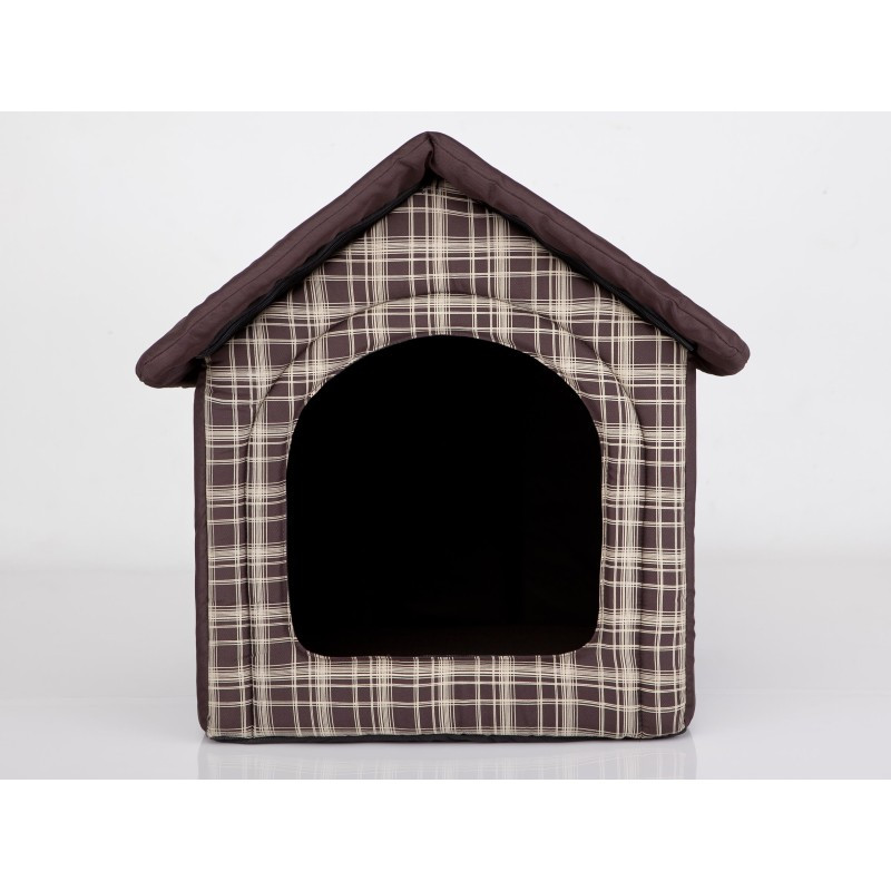 Bouda pro psa R2 pásky, hnědá