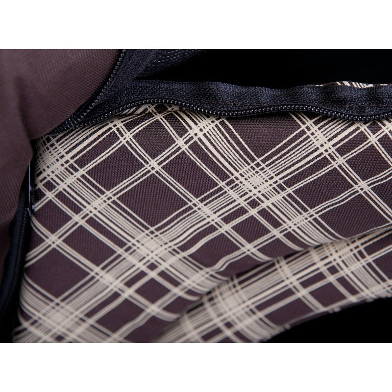 Bouda pro psa R2 pásky, hnědá