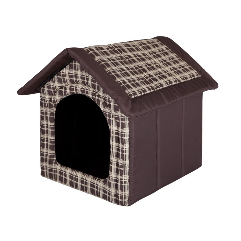 Bouda pro psa R2 pásky, hnědá