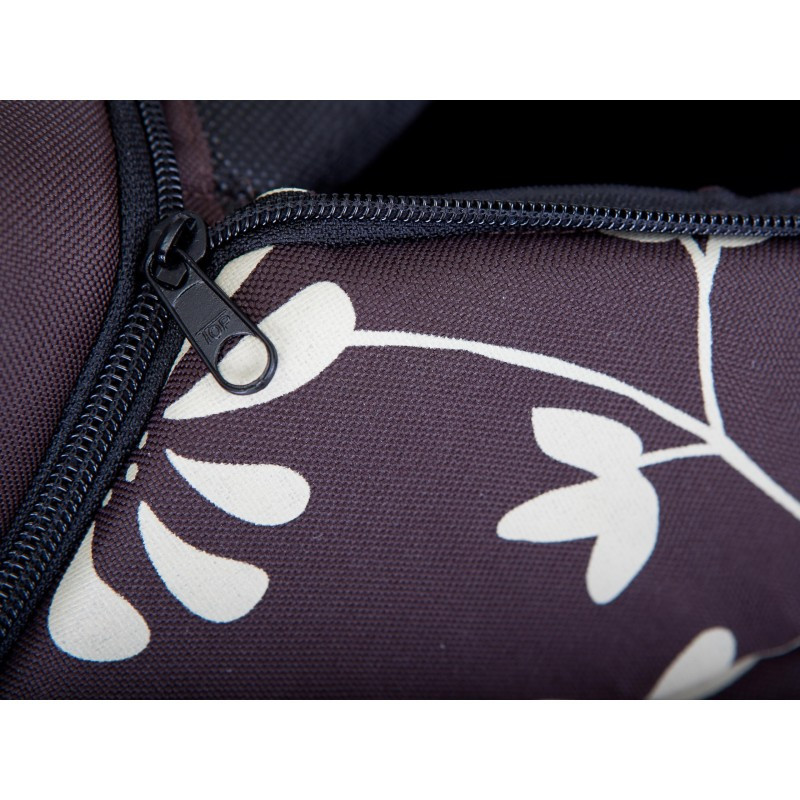 Bouda pro psa R2 květiny, hnědá