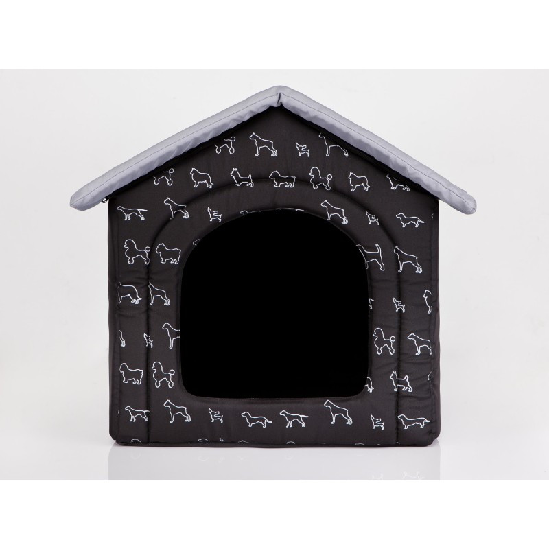 Bouda pro psa R2 s pejsky, černá