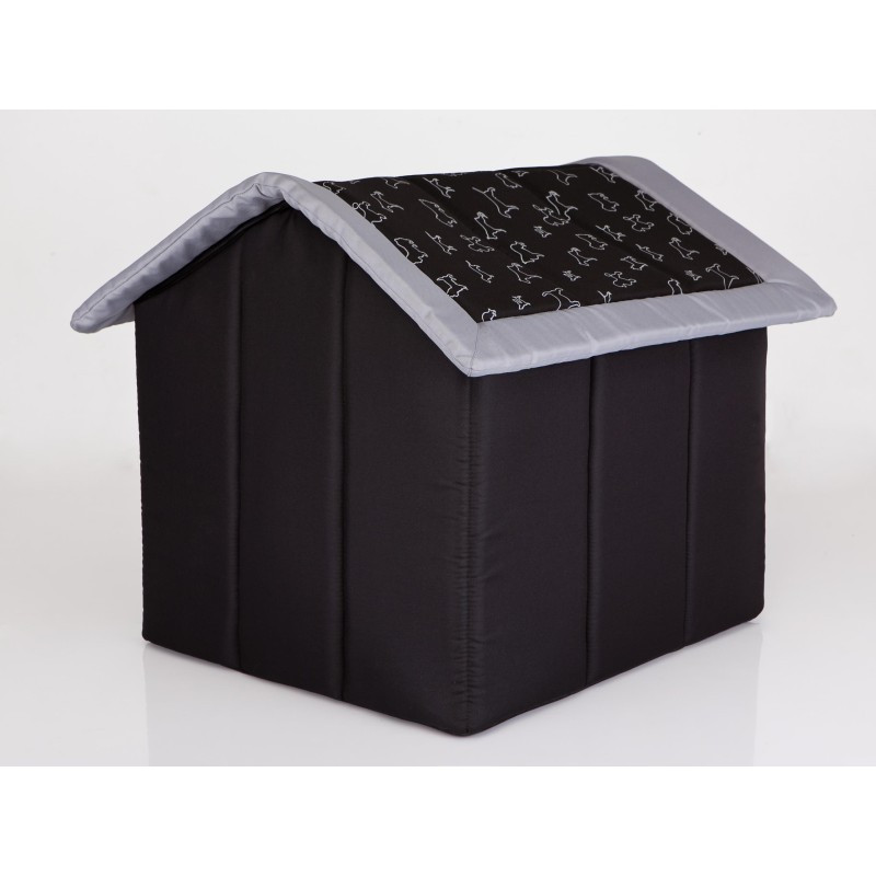 Bouda pro psa R2 s pejsky, černá