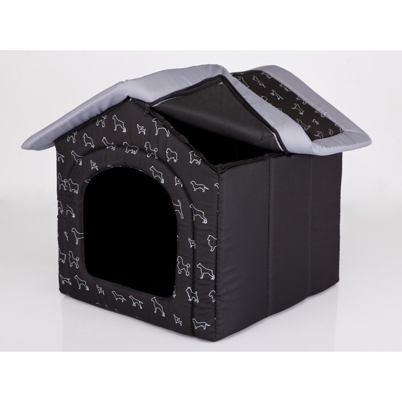 Bouda pro psa R2 s pejsky, černá