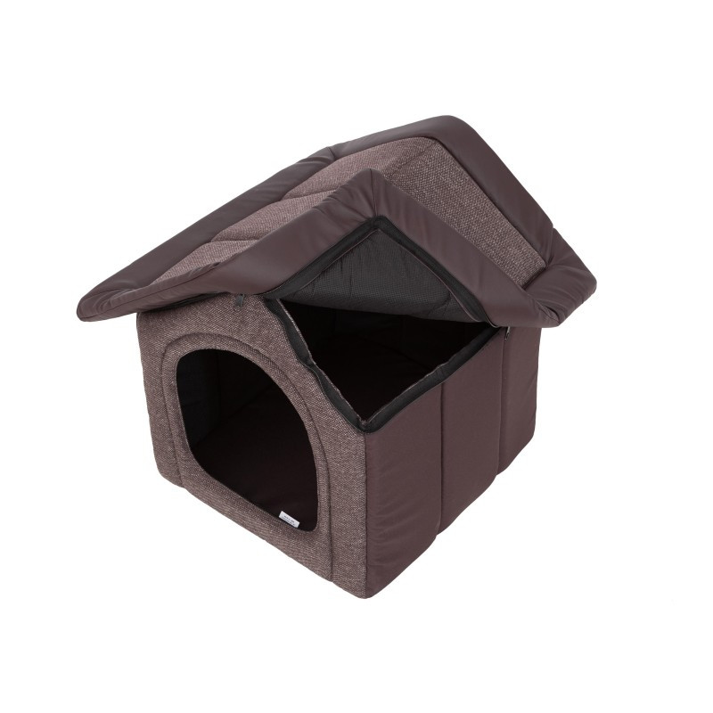 Bouda pro psa INARI R2 ekokůže, hnědá