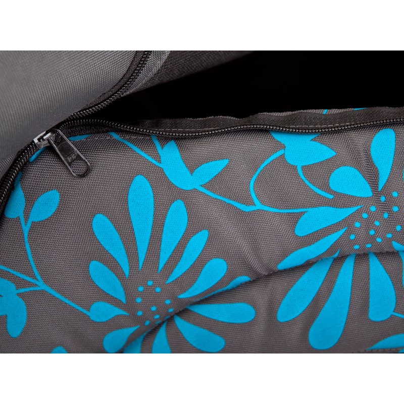 Bouda pro psa R2 květiny, šedá