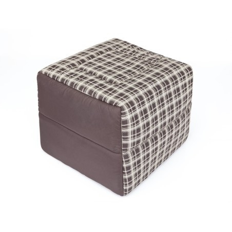 Bouda a pelíšek pro psa BUTTERFLY R3 károvaná, hnědá