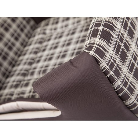 Bouda a pelíšek pro psa BUTTERFLY R4 károvaná, hnědá