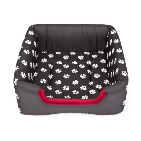 Bouda a pelíšek pro psa BUTTERFLY R1 tlapky, černá