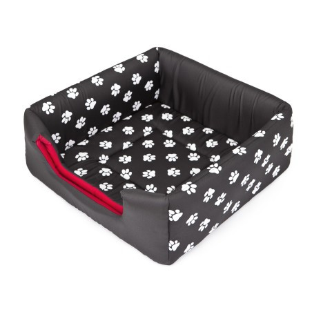 Bouda a pelíšek pro psa BUTTERFLY R1 tlapky, černá