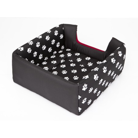 Bouda a pelíšek pro psa BUTTERFLY R4 tlapky, černá