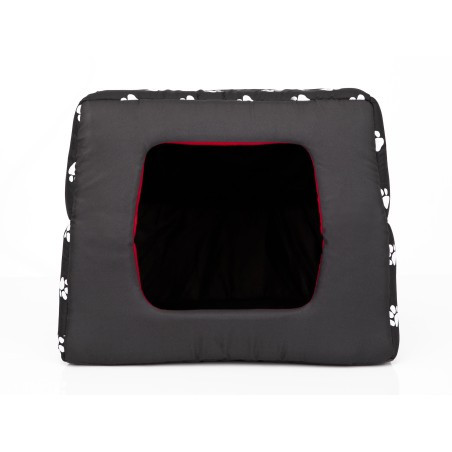 Bouda a pelíšek pro psa BUTTERFLY R4 tlapky, černá