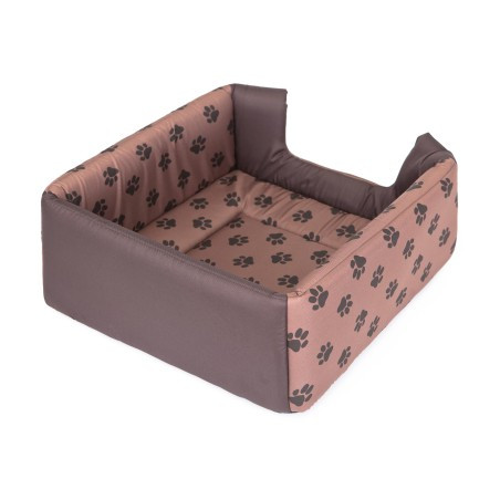 Bouda a pelíšek pro psa BUTTERFLY R4 tlapky, světle hnědá