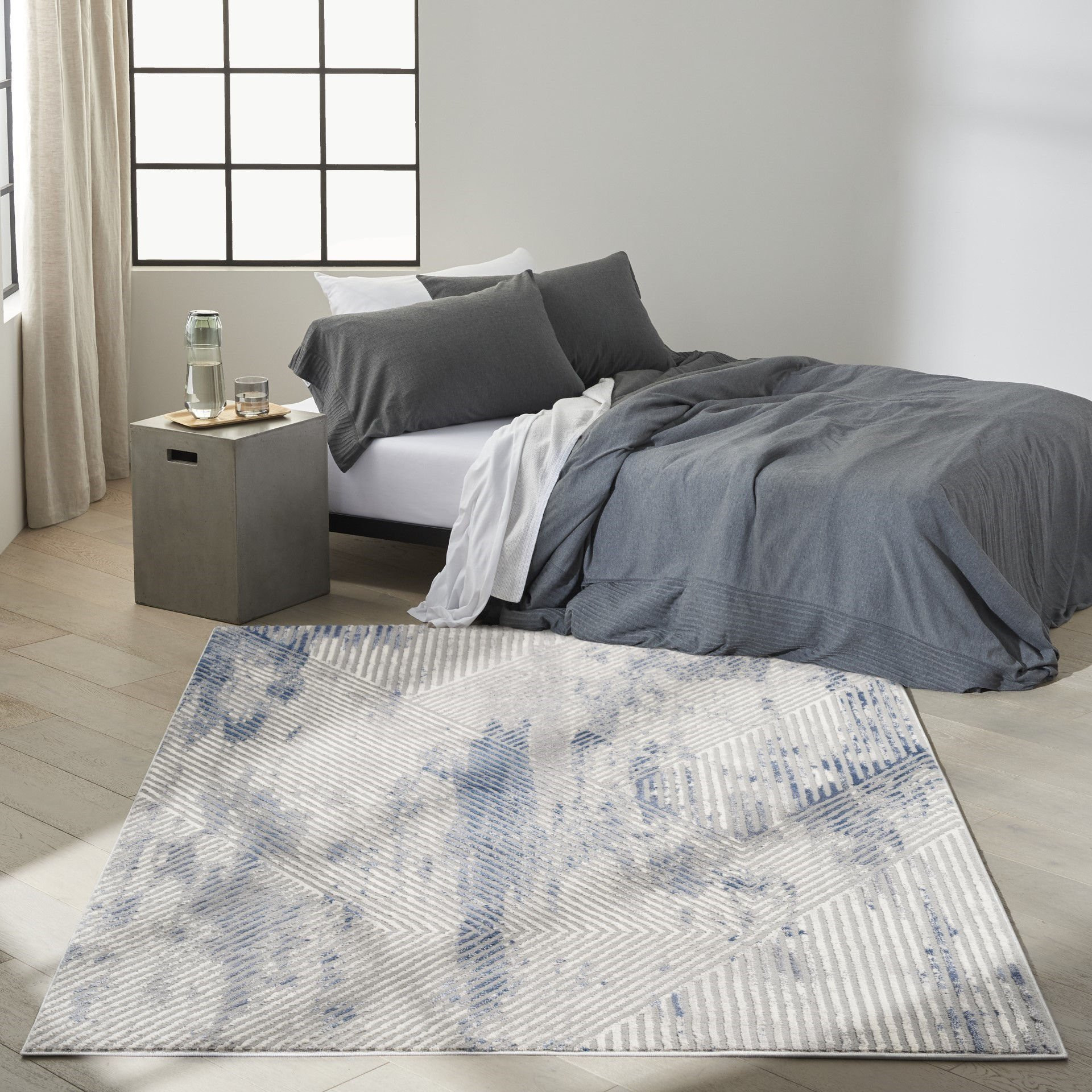 Koberec CALVIN KLEIN TRANSITIONS šedý/modrý
