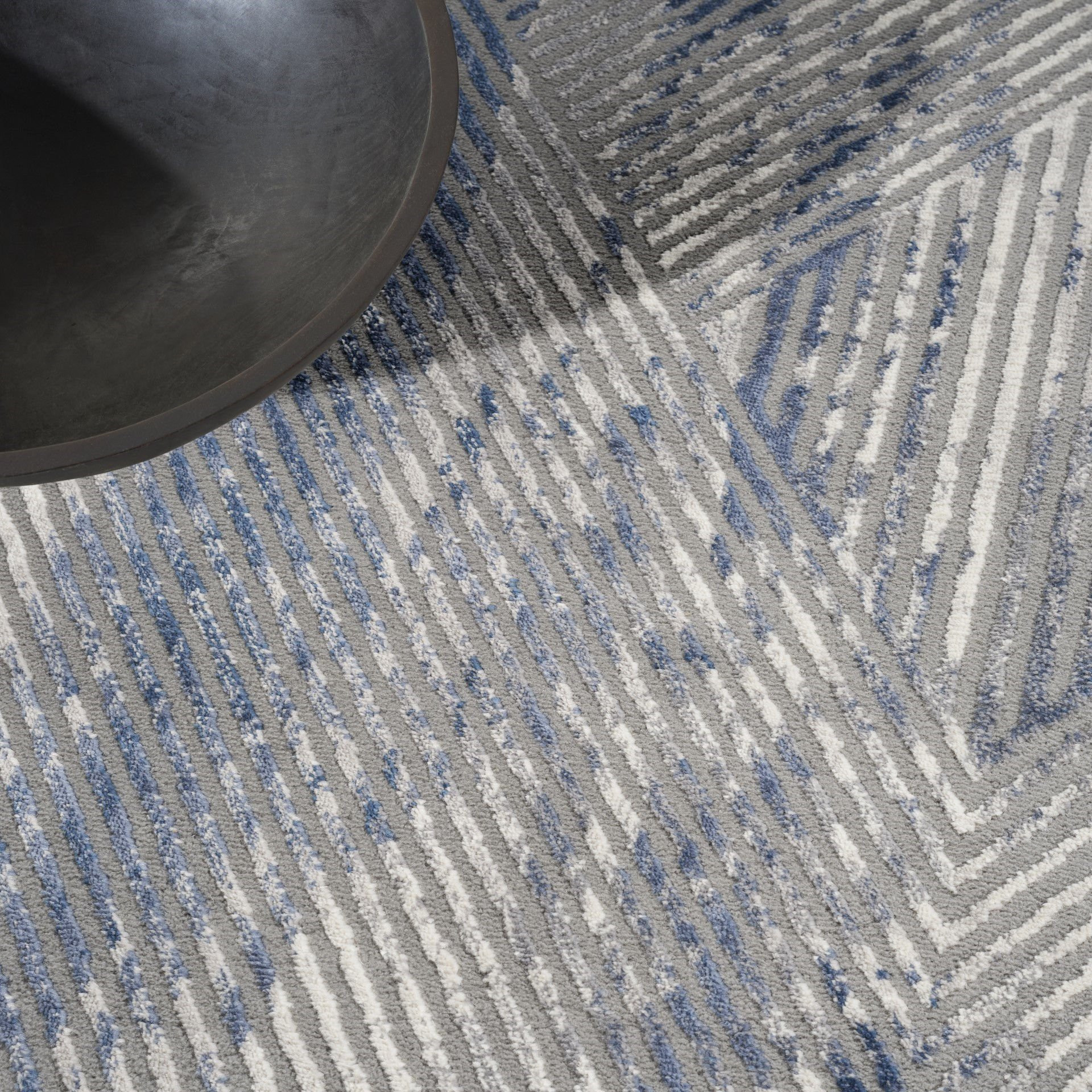 Koberec CALVIN KLEIN TRANSITIONS šedý/modrý