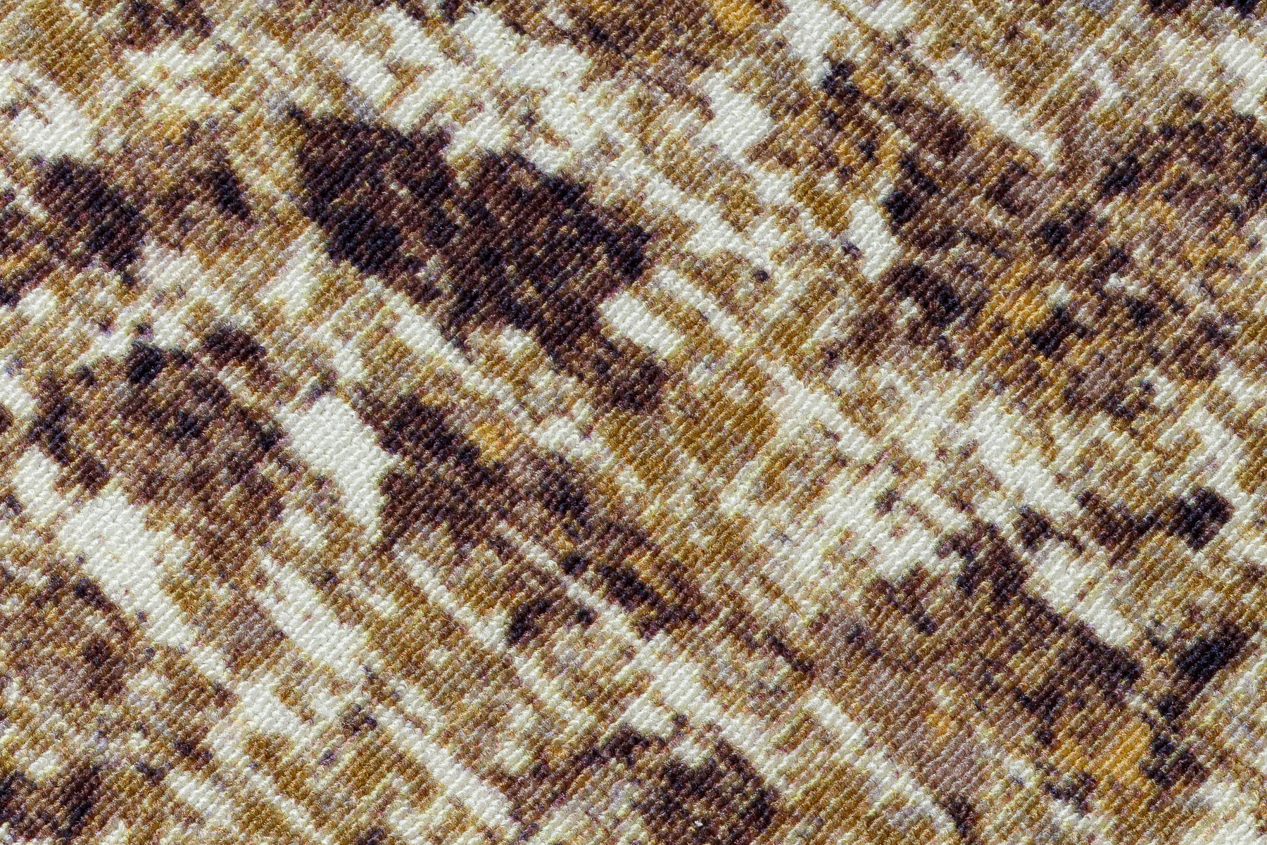 Protiskluzový běhoun DIGITAL - CLASSIC Ornament, béžový / hnědý