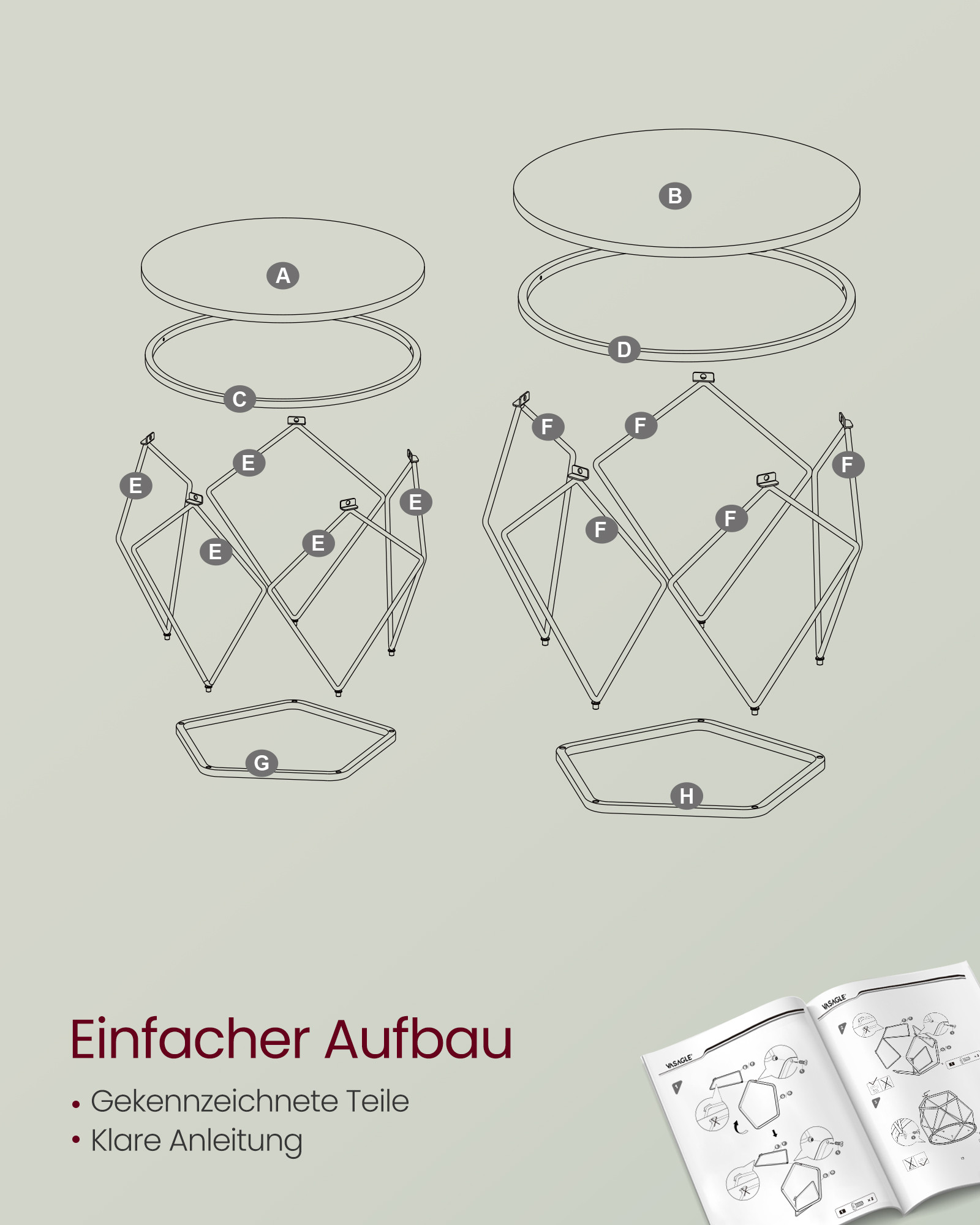 Set konferenčních stolků LET040W46