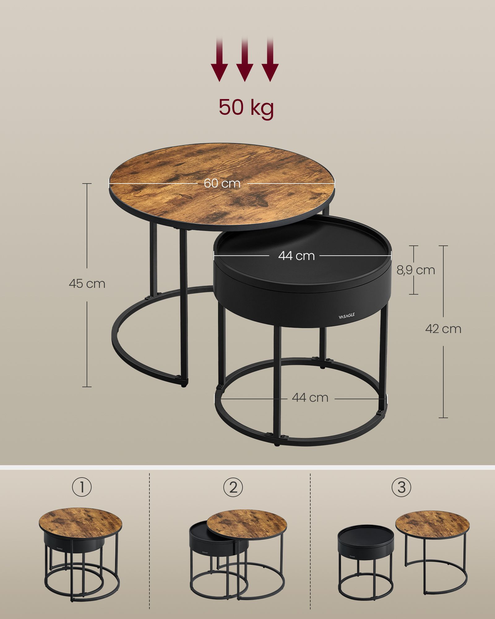 Set dvou konferenčních stolků LCT044K01