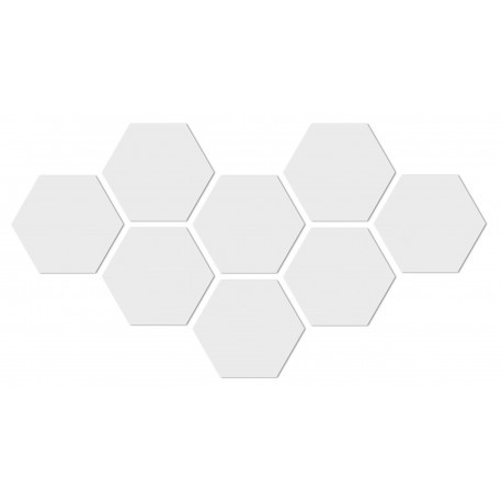 Zrcadlo HEX stříbrné