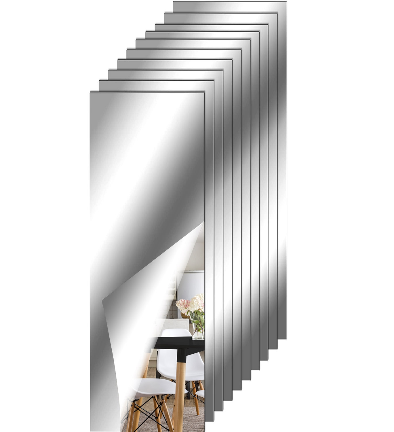 Zrcadlo OBLONG 20 cm stříbrné