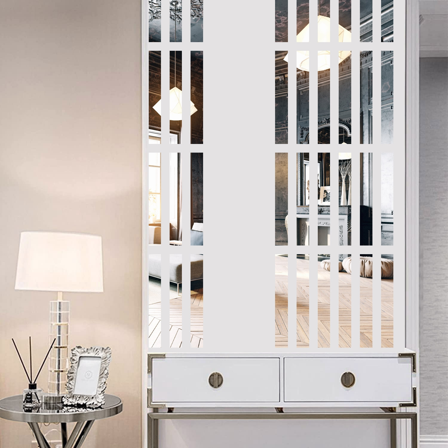 Zrcadlo OBLONG 50 cm stříbrné