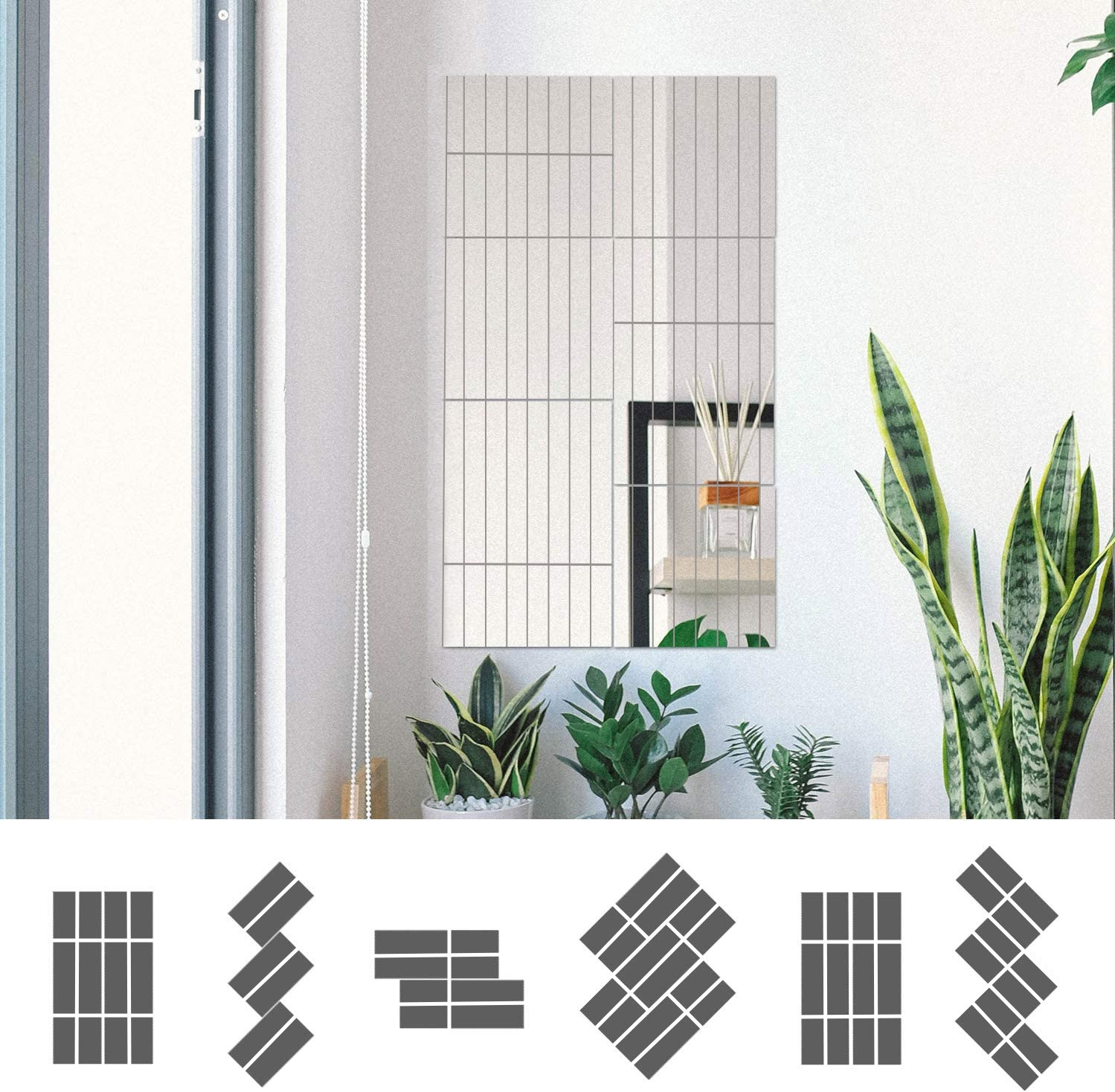 Zrcadlo OBLONG 50 cm stříbrné