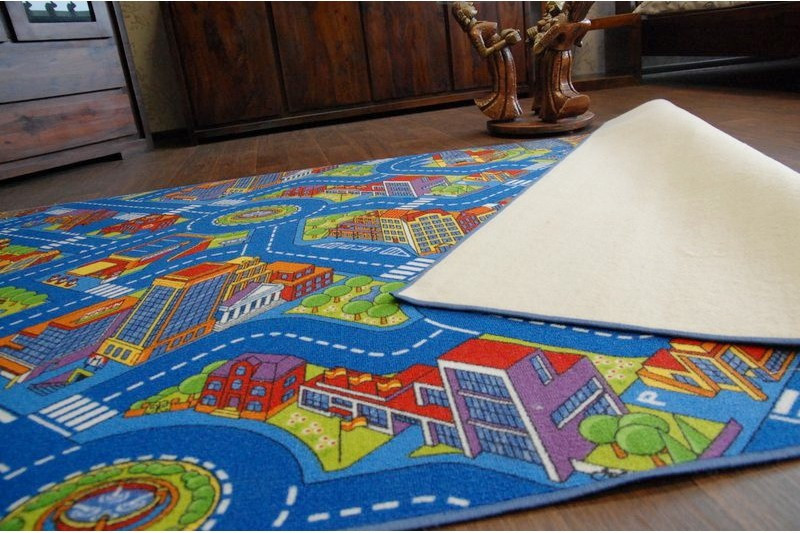 Dětský koberec BIG CITY modrý