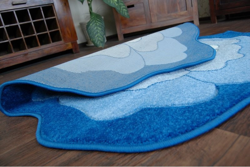 Dětský koberec Happy C273 modrý kvítek