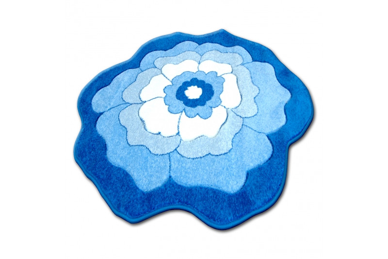 Dětský koberec Happy C273 modrý kvítek