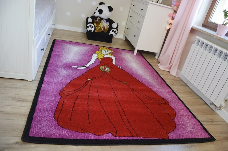 Dětský koberec Kids Princess růžový C425