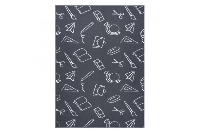 Dětský koberec SCHOOL šedý