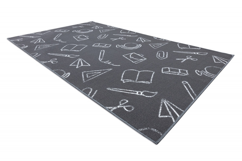 Dětský koberec SCHOOL šedý